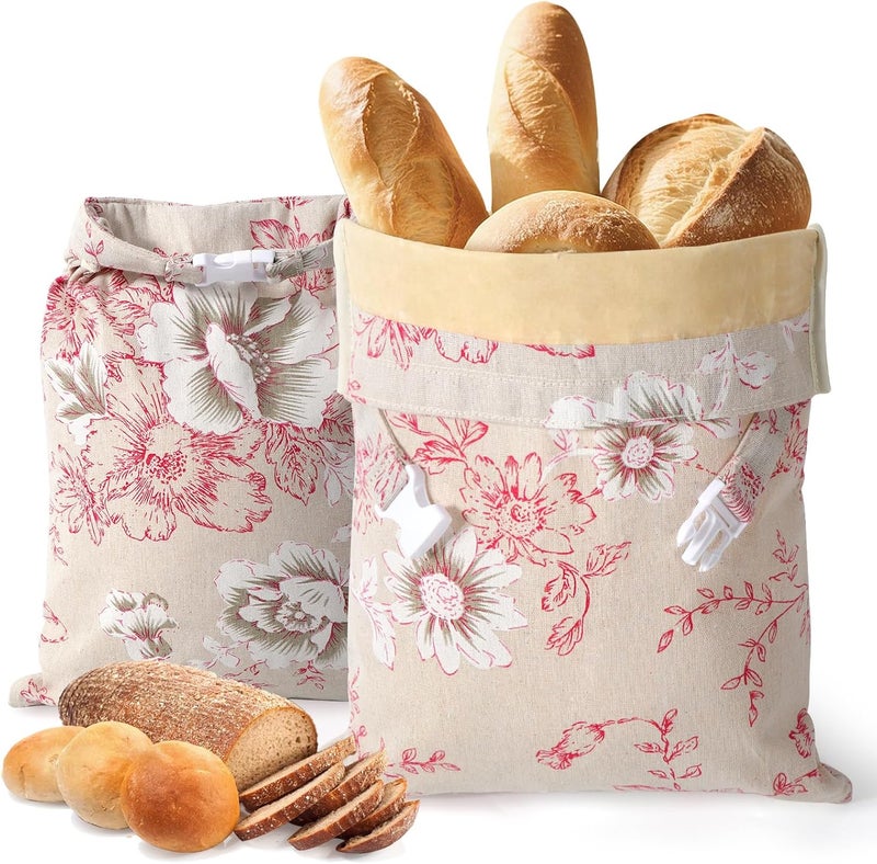 bomis Reusable Beeswax Bread Bags(2 Pack), Beeswax Bags for Sourdough/Homemade Bread, Natural Cotton Bees Wax Bag, Fresh and Refrigerable, New Upgrade Food Storage Bag, Large Capacity and Portable - Image 1